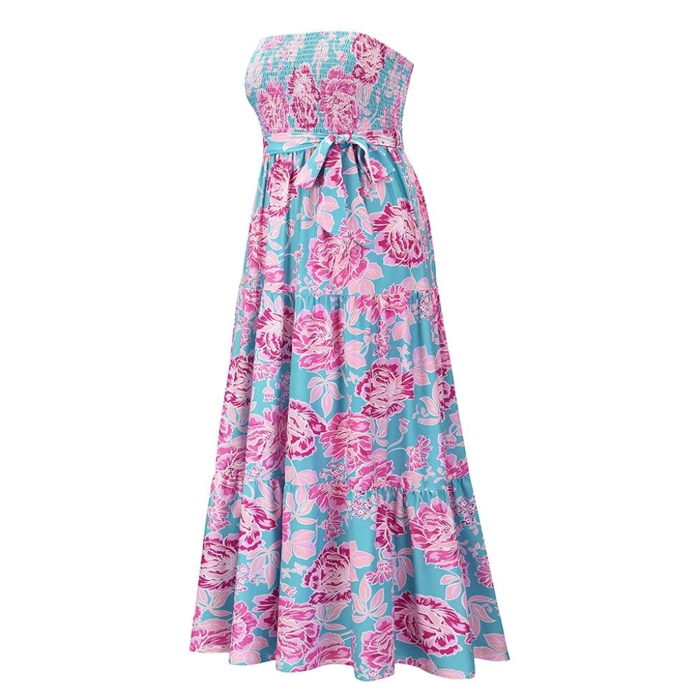 Womens Long Sleeves Floral Dress - Picture 4 of 4